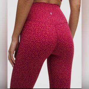 NWT Lululemon Align HR Pant 25” ✨SOLD OUT✨ Leopard Daisy Desert Red Sz 6